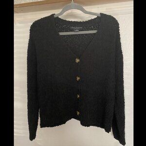 Black Social Standard by Sanctuary Button-Up Sweater
